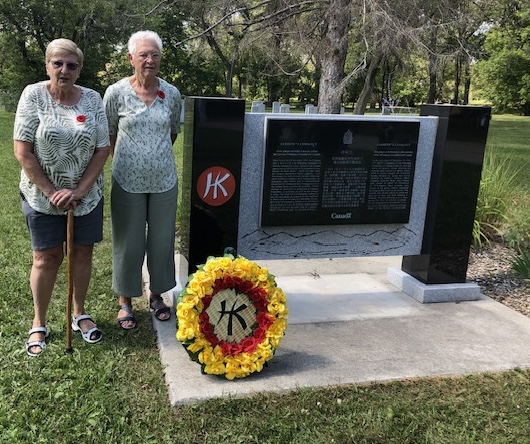 Image: Roxanna Fenning and Joyce Sewell laid a wreath for HKVCA 
				