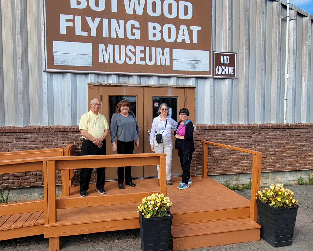 Image-Derrill, Gail and others at the museum entrance