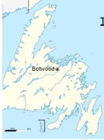 Image-Map showing location of Botwood
