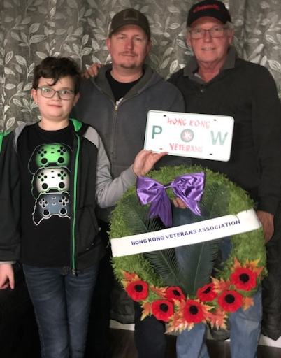 MacLean family with wreath