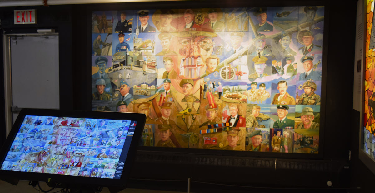 Mural with Interactive Computer, Lethbridge Military Museum