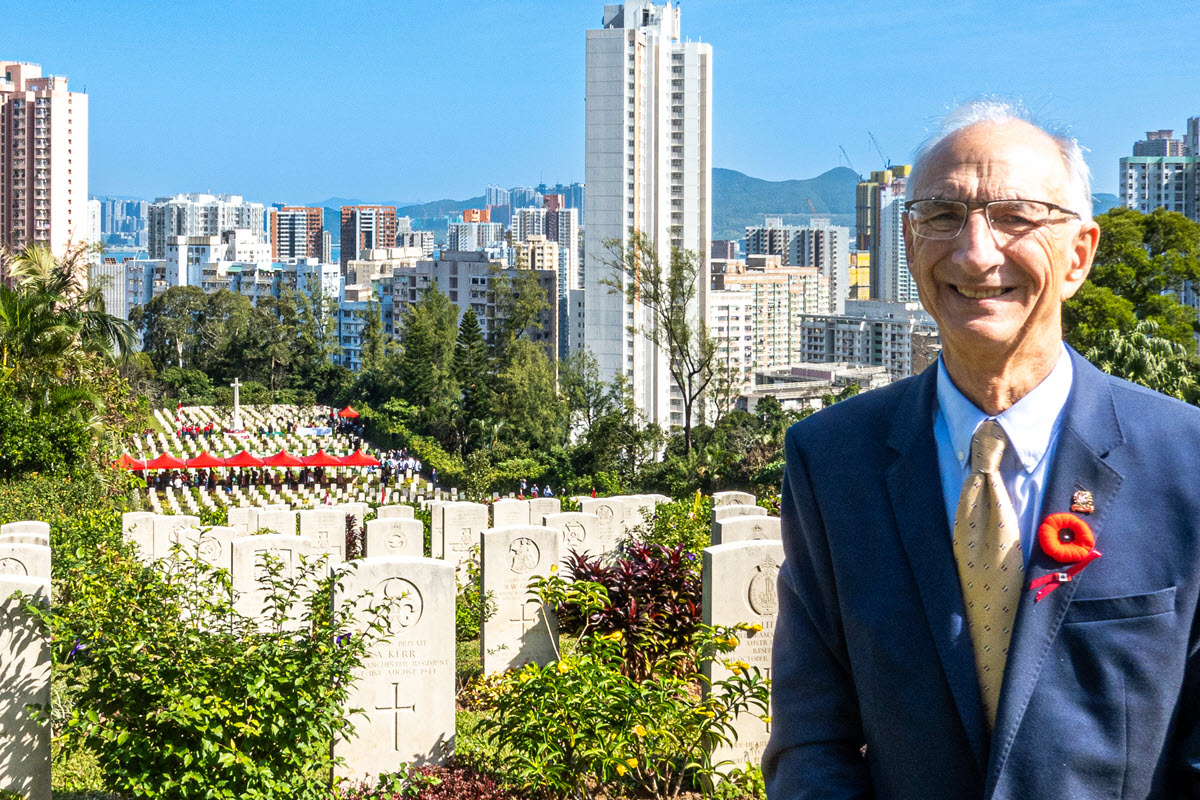 Image: Mike Babin at Sai Wan cemetery