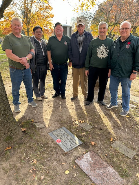 Image: The QOR members are L to R Carlo Casolo, Robert Chan, Brian 
				Budden, Gerry Senetchko, Rob Grieve and Bob Dunk. Photo courtesy 
				of Robert Chan.<