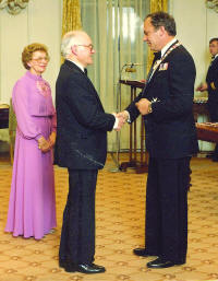 Receiving the Order of Canada. Click for larger image